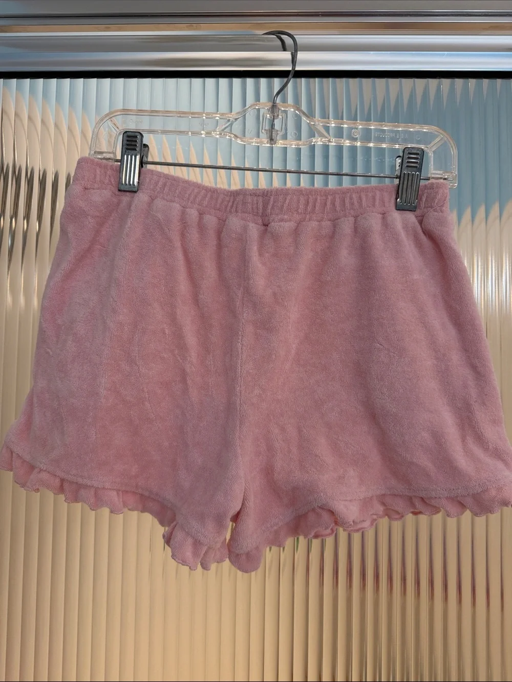 Ruffle Butts Pink Plush Ruffle-Hem Shorts - Picture 3 of 3